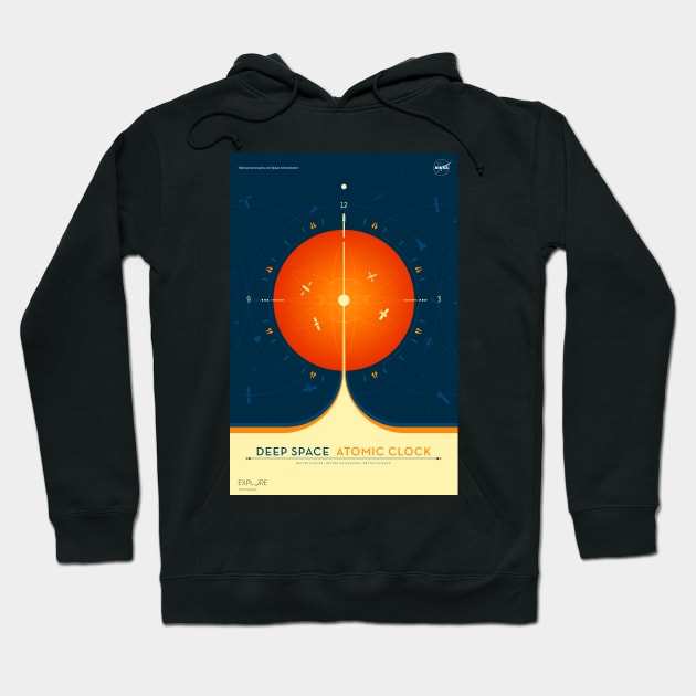 NASA Atomic Clock Mission Orange Hoodie by RockettGraph1cs